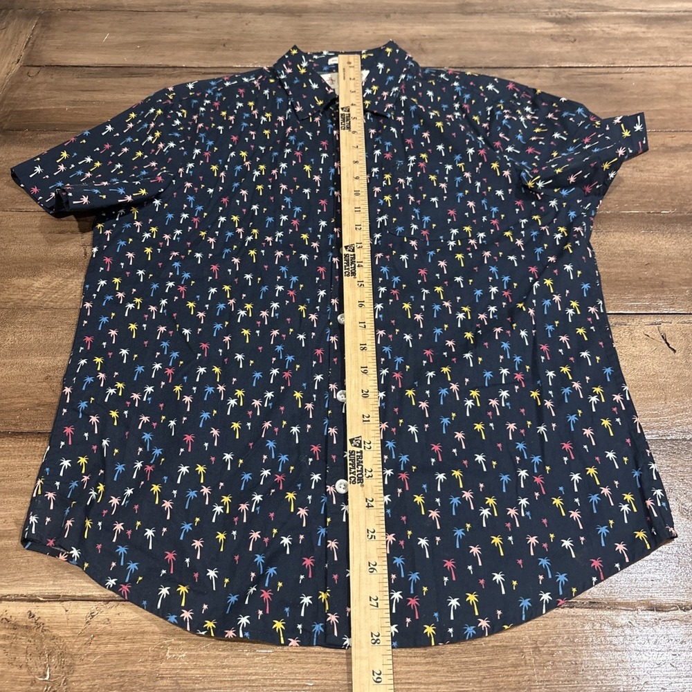 Penguin Button Up Shirt Palm Trees Heritage Slim Fit Short Sleeve Mens‎ Medium - Picture 8 of 10